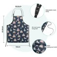 thumbnail image 7 of Dark Blue Princess Unicorn Pattern Kids Aprons for Girls and Boys,Adjustable Neck Strap Toddler Aprons for Kids Cooking Baking, 7 of 7