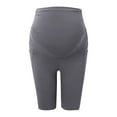 thumbnail image 4 of Bibifish Womens Maternity Leggings Knee Length High Waist Slim Fit Pants Elastic Waistband Pocket Detail Stretchy Casual Daily Wear Comfortable Maternity Pants, 4 of 6