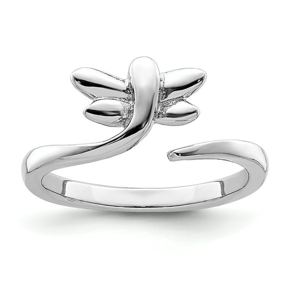 Primal Silver Sterling Silver Rhodium-plated Dragonfly Toe Ring