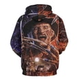 thumbnail image 3 of Horror Freddy Krueger Hoodie 3D Print Pullover Hooded Long Sleeve Sweatshirts Tops Blouse with Pocket for Mens Womens, 3 of 8