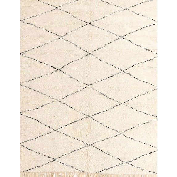 Ahgly Company Indoor Rectangle Abstract Blanched Almond Beige Solid Area Rugs, 8' x 12'
