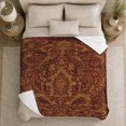 thumbnail image 4 of Vintage Acanthus Scroll Artwork Design autumn celebration Autumn Living, Warm Flannel Blanket for Living Room and Family Room, Festive autumn celebration Scene, Art Lovers autumn celebration Gift, 4 of 7
