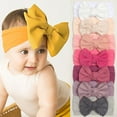 thumbnail image 4 of Xfvqtps Baby Infant Newborn Headbands Knit Bowknot Cute Kawaii Elastic Stretch Solid Color Sweet Princess Soft Acrylic Hair Accessories Gray, 4 of 4