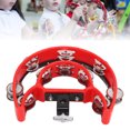 thumbnail image 1 of Double Row Tambourines, Stainless Steel Bell Hand Tambourine With Locking Bracket For Entertainment For Performance, 1 of 8