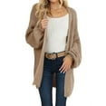 thumbnail image 4 of Long Sleeve Women Solid Color Open Front Chunky Knit Sweater Cardigan, 4 of 6
