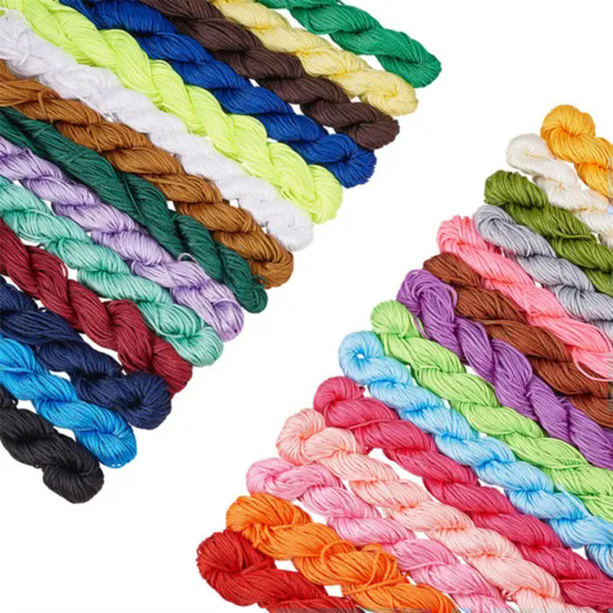 EOEMY 10Bundles/Bag 1mm Nylon Thread Nylon String For Diy Beading Woven Jewelry Making-Colorful
