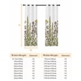 thumbnail image 6 of Watercolor Flowers Blackout Curtains for Bedroom, Vintage Country Floral Leaves Spring Thermal Insulated Kitchen Drapes with Grommets, Light Blocking Window Treatment, 2 Panels 52" x 84", 6 of 7