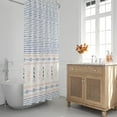 thumbnail image 2 of Extra Long 72"x84" Nautical Shower Curtain Set Rustic Navy Summer Bath Curtain Lightweight Water-Repellent & Washable Polyester Fabric Bathroom Curtain with Hooks, 2 of 6