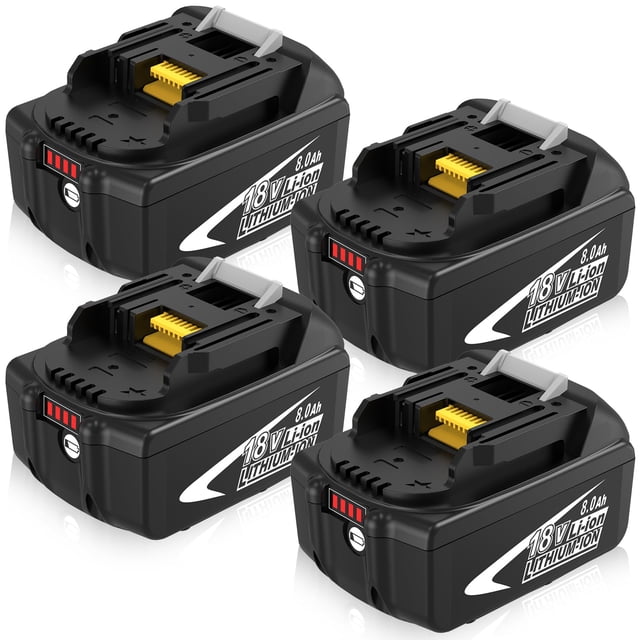Batería Fhybat BL1860B 18 V 6000 mAh para Makita 18 V (paquete de 4)