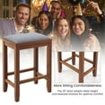 thumbnail image 6 of Costway Set of 2 Upholstered Bar Stools Wooden Counter Height Dining Chairs Walnut, 6 of 9