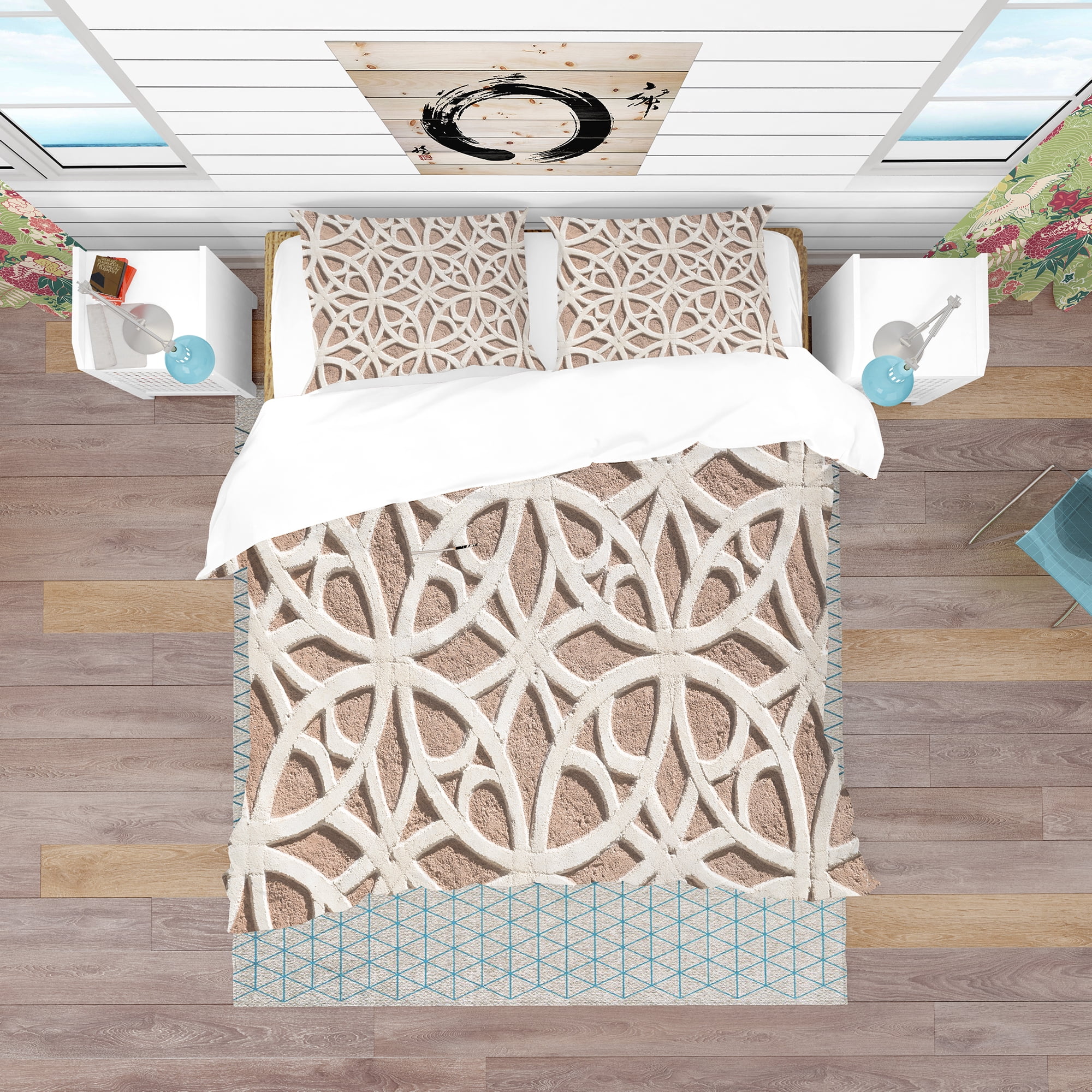 Designart 'Patterned Wall Decoration Segovia Spain' Scandinavian Duvet Cover Set