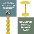 thumbnail image 4 of Convenience Concepts Palm Beach No Tools Spindle Table, Yellow, 4 of 9