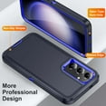 thumbnail image 5 of Allytech Galaxy S24 Ultra Case with 1 Pcs Screen Protector, HD Clear Tempered Glass Screen Protector, Military Grade Shockproof Anti-Scratch Phone Case Cover for Samsung Galaxy S24 Ultra 6.8", Blue, 5 of 7