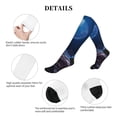 thumbnail image 5 of Lsque Artistic Moon Rose Pattern Sport Compression Socks for Men & Women 15-20 mmHg Knee High Nurse Pregnant Running Medical and Travel Athletic, 5 of 6