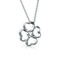 thumbnail image 3 of Bling Jewelry Womens Romantic Four Leaf Clover Pendant Necklace in Sterling Silver with Chain, 3 of 3