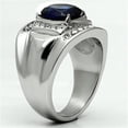 thumbnail image 4 of Luxe Jewelry Designs Stainless Steel Men's Ring with Montana Synthetic Glass Stone - Size 11 (Pack, 4 of 4
