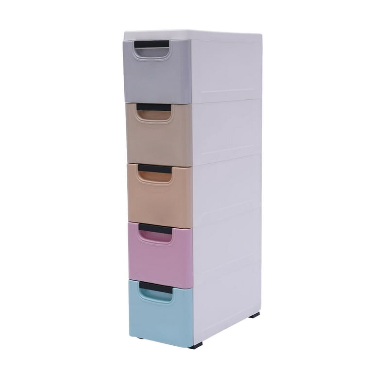 TFCFL PP Plastic Storage Cabinet 5 Drawers Stackable Clothes Storage Box  Organizer
