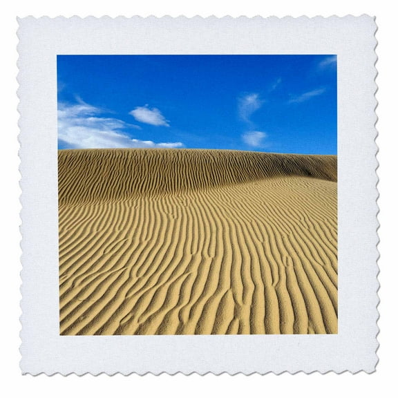 3dRose, California, Death Valley, Ripples in the Mesquite Flat Sand Dunes., 6x6 inch quilt square
