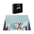 thumbnail image 3 of Ambesonne Ski Jigsaw Puzzle Durable Cardboard, Snowy Mountains and Ski Poles, 1000 pcs, Blue Dark Purple, 3 of 5