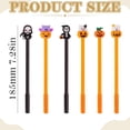 thumbnail image 3 of Solivara Halloween Themed Pumpkin Gel Pens 2ml Black And Orange For Writing And Gifting(E,One Size), 3 of 9
