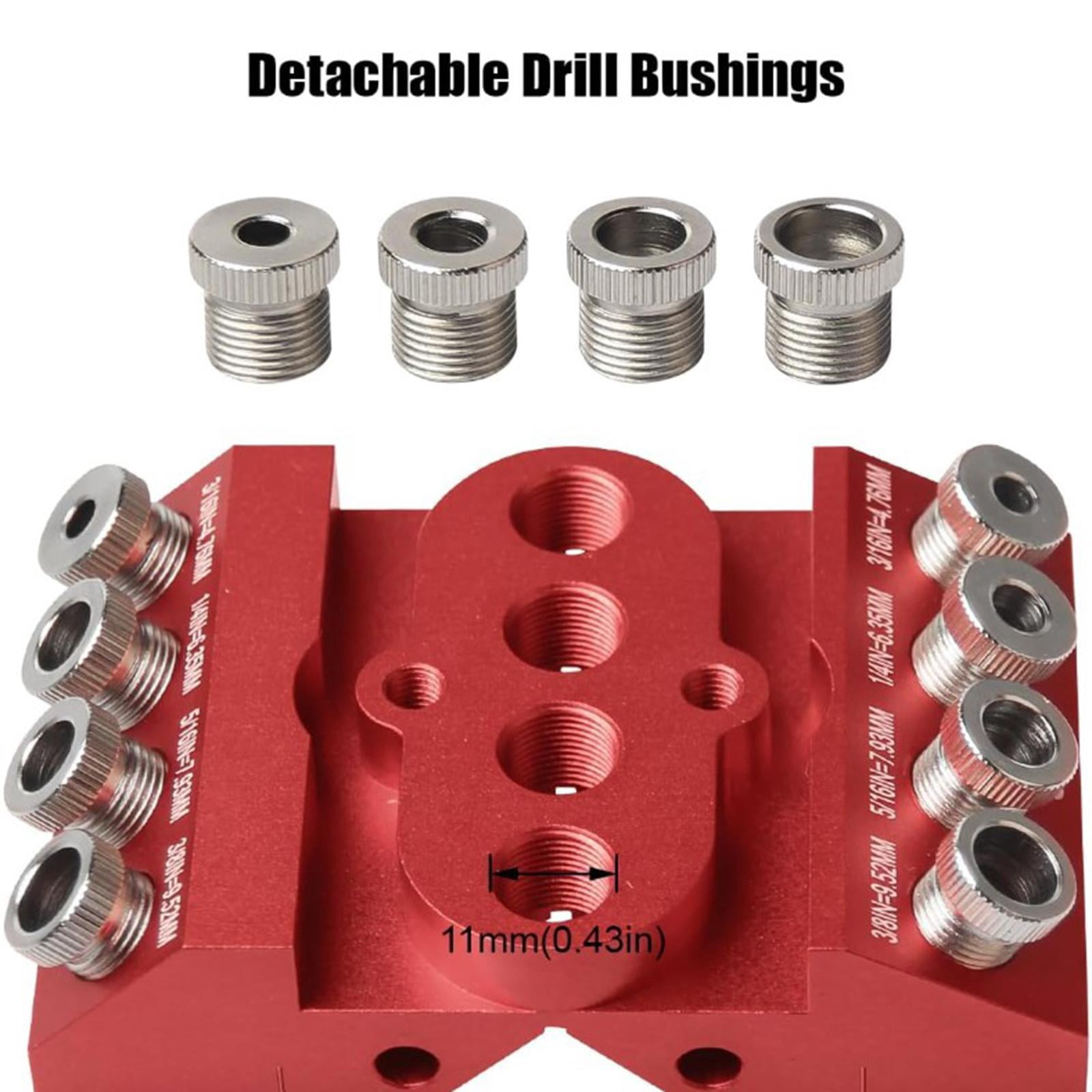 figatia Drill Guide Block Locators Drill Kit Aluminum Alloy Punching Tool 30 45 90 Degree Angle for Deck Horizontal Cable Wood Post