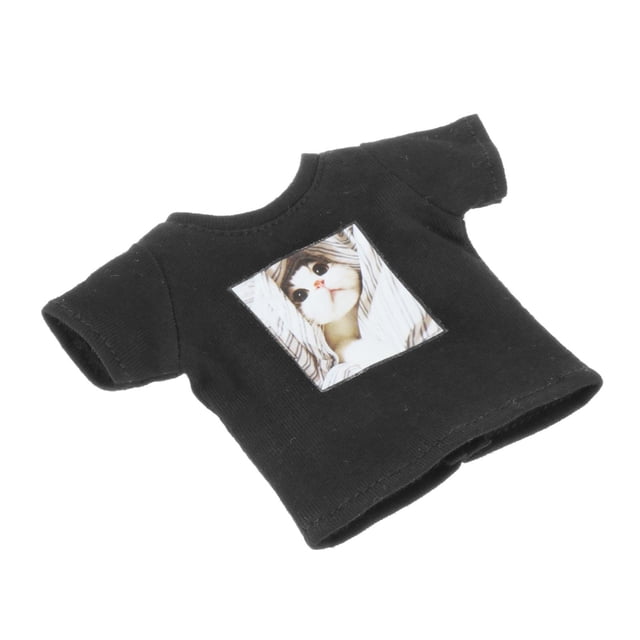 Lindo jersey de Muñeca para bebé de 30 cm Hugo Ropa adorable para fiestas Regalos para niñas Ropa informal Muñeca Bjd con Camiseta negra Sudadera cerrada