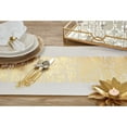 thumbnail image 2 of Saro Lifestyle Metallic Banded Design Table Runner, 2 of 5