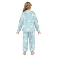 thumbnail image 3 of Fluffy Pajamas Set Fuzzy Winter Warm Pj Sets Pullover Tops and Long Pants Cute Fish Pattern Large, 3 of 8