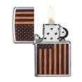 thumbnail image 4 of Zippo 29966 Woodchuck USA American Flag Metal Windproof Lighter, 4 of 5