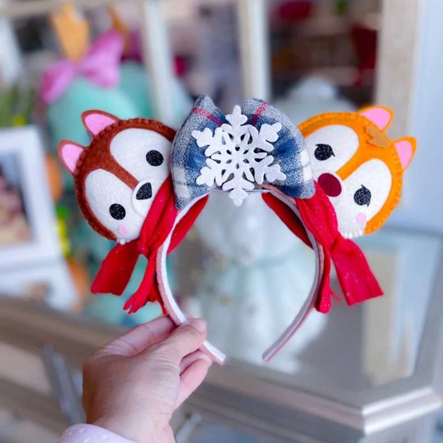 Disney Navidad Mickey Mouse orejas diadema lentejuelas lazos para el cabello para mujeres Festival diadema princesa niñas accesorios para el cabello fiesta Gao Jinjia LED