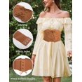 thumbnail image 2 of Pidzorl Women's Renaissance-Inspired Corset Belt, Elastic Wide Waist Belt for Dresses and Outfits, 2 of 8