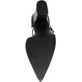 thumbnail image 4 of Steve Madden Prompt Black Patent Ankle Strap High Block Heel Pointed Toe Pumps (Black Patent, 8), 4 of 6