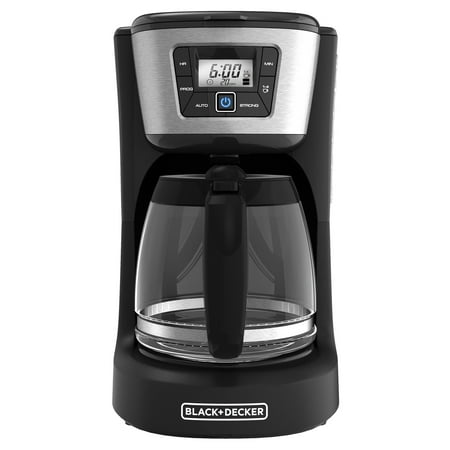 BLACK+DECKER 12-Cup Programmable Coffeemaker, Black/Stainless Steel, (Best Vacuum Coffee Maker)