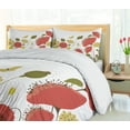 thumbnail image 5 of Ambesonne Floral Duvet Cover Set, Spring Flowers Behind Fence, 2-Calking, Olive Green Dark Salmon, 5 of 7