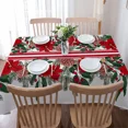 thumbnail image 6 of Christmas Poinsettia Pine Needles Pine Cones Table Cloth Waterproof Dining Tablecloth Kitchen Decorative Party Table Cover, 6 of 7