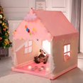 thumbnail image 2 of Playhouse Tent with Window Star Light String Foldable Detachable Kids Play Tent Breathable Princess Castle Tent Large Castle, 2 of 11