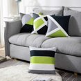 thumbnail image 5 of Set of 4 Throw Pillow Covers Modern Abstract Stripe Simple Geometric Acrylic Bold Decorative Pillow Cases Home Decor Square 18x18 Inches Pillowcases(Grey Green), 5 of 5