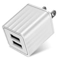 thumbnail image 3 of Double USB Wall Charger Fast Charging Adapter 5V 1A/2.1A Compatible for Smartphones Tablets(White 2.1A), 3 of 8