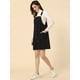 thumbnail image 3 of Vestido de pana para mujer Tirantes ajustables A-line Pinafore Button Down Vestido general Negro XL, 3 of 6