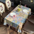 thumbnail image 2 of Pioneer Flower Floral Print Pattern Rectangle Tablecloth 60"x102", Waterproof Polyester Table Cloth, Wipeable Spillproof for Dining Camping Indoor Outdoor, 2 of 6