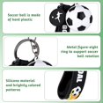 thumbnail image 3 of Soccer Keychain Soccer Gifts Key Chain, Football Inspirational Keyring Sports Fan Silicone Key Rings Football Keys Chains, Sports Ball Car Keyrings Cute Soccers Ball Keyring for Christmas Gifts, 3 of 7