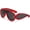 Red, variant on Punk Sunglasses Women Men Hip Hop One Piece Sun Glasses UV400 Shades Mirror Eyewear