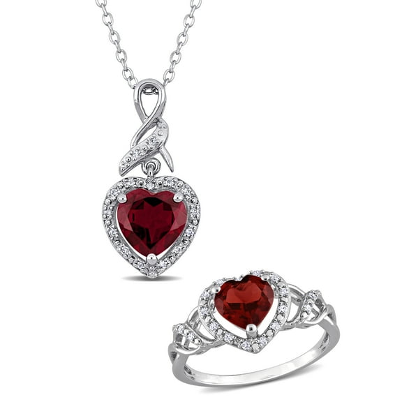 Everly Women's Garnet Sterling Silver Ring