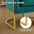 thumbnail image 4 of Velvet Accent Barrel Chairs Set of 2, Modern Arm Club Chair Set with Pillow for Living Room / Bedroom / Guest Reception, Channel Tufted, Gold Finish Base, Green, 4 of 7