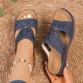 thumbnail image 6 of Willtoo Womens Wedge Orthopedic Sandals Leather Dressy Sandal Non-Slip Comfortable Walking Casual Slip on Summer Beach Shoes, 6 of 7