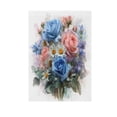 thumbnail image 2 of 12x18 inch Double-Sided Garden Flags Banners Vibrant Outdoor Decor for House Patio Outdoor Blue-pink Roses and Daisies, 2 of 6