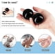 thumbnail image 2 of 2pcs Black Obsidian Baoding Balls, Chinese Health Exercise Massage Balls With Carry Pouch (black, 1.57 Inch), 2 of 4