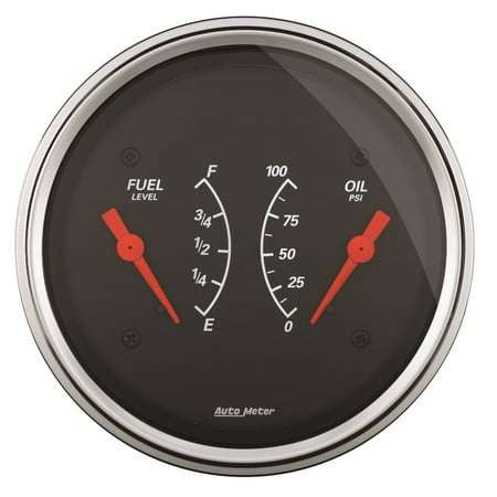 Auto Meter Designer Black Oil/Fuel Dual Gauge - 1413