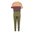 thumbnail image 4 of Itsame Sweatsuits 2pc Sets Womens Short Sleeved and Pants Fashionable Loose Shirt and Pants Two PC Brown Size 3XL, 4 of 5