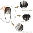 thumbnail image 4 of LELINTA Womens 1PCS/2PCS Thin Air Bangs Fringe Clip In 100% Real Remy Human Hair Extensions Bangs Clip Hair Front Hiarpiece, 4 of 7